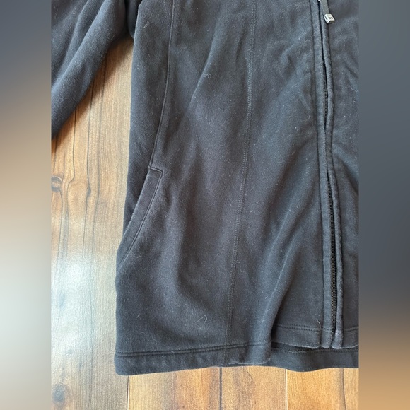 Talbots Black Zip Up Jacket Cotton Stretch Mock Neck Athleisure M - Picture 5 of 6